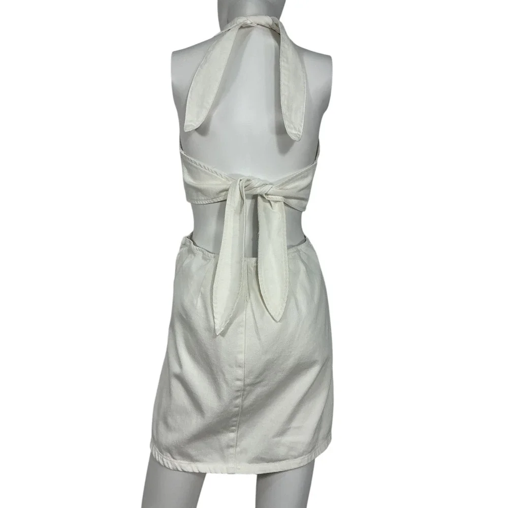 Show Me Your Mumu Cutout White Oslo Dress Size M - Picture 3 of 4